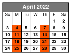 Tribute to the King: Thru The Years 53-77 April Schedule