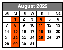 Tribute to the King: Thru The Years 53-77 August Schedule