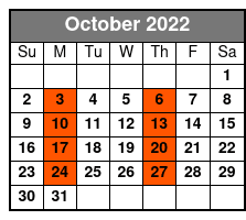 Tribute to the King: Thru The Years 53-77 October Schedule