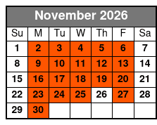 The Civil War - Battle of Franklin November Schedule