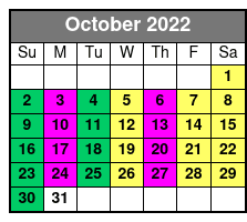 General Jackson Showboat Nashville Lunch & Dinner Cruises October Schedule