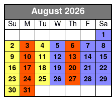 General Jackson Showboat Nashville Lunch & Dinner Cruises August Schedule