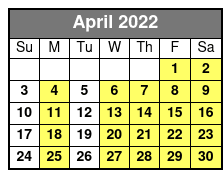 General Jackson Showboat Evening Dinner Cruise April Schedule