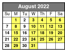 General Jackson Showboat Evening Dinner Cruise August Schedule
