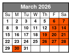 General Jackson Showboat Evening Dinner Cruise March Schedule