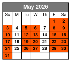 General Jackson Showboat Midday Lunch Cruise May Schedule