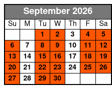 General Jackson Showboat Midday Lunch Cruise September Schedule