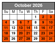 General Jackson Showboat Midday Lunch Cruise October Schedule