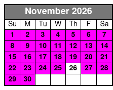 Opry House Backstage Tour November Schedule