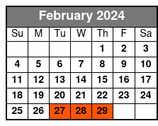 Ryman Self Guided Tour February Schedule