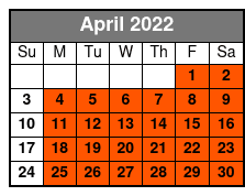 Musician Hall of Fame April Schedule