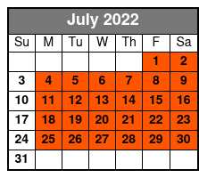 Musician Hall of Fame July Schedule