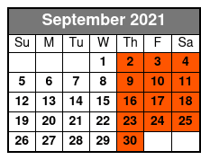 Nashville Night Trolley Tour September Schedule
