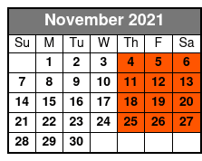 Nashville Night Trolley Tour November Schedule