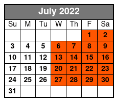 Nashville Night Trolley Tour July Schedule
