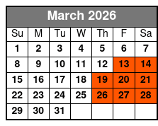 Nashville Night Trolley Tour March Schedule
