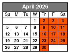 Nashville Night Trolley Tour April Schedule