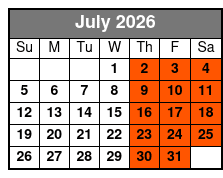 Nashville Night Trolley Tour July Schedule