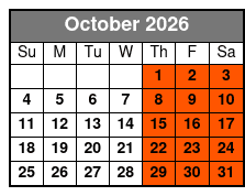 Nashville Night Trolley Tour October Schedule