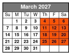 Nashville Night Trolley Tour March Schedule