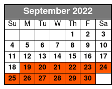 Downtown Nashville 2.5 Hour Segway September Schedule