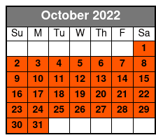 Downtown Nashville 2.5 Hour Segway October Schedule