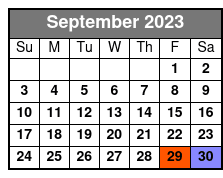 Nashville Segway Tours September Schedule