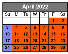 Madame Tussauds April Schedule