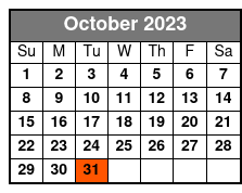 Madame Tussauds October Schedule