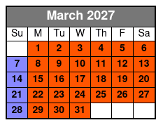 Madame Tussauds  March Schedule