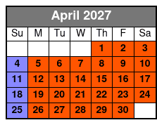 Madame Tussauds  April Schedule