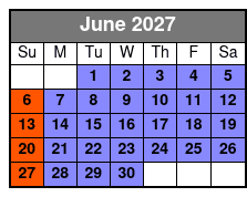 Madame Tussauds  June Schedule