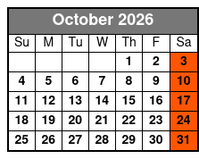 Aerial Challenge Tour October Schedule