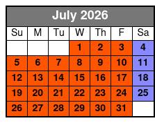 Aerial Adventure Park at Nashville West July Schedule