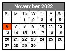 Canopy Zip Line Tour November Schedule