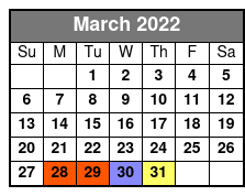 Nashville City Tour March Schedule