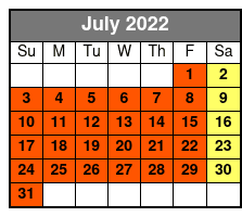 Nashville City Tour July Schedule