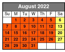 Nashville City Tour August Schedule
