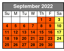 Nashville City Tour September Schedule