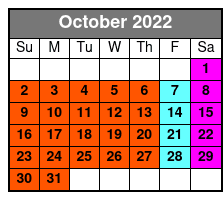 Nashville City Tour October Schedule