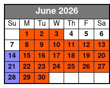 Nashville City Double Decker Bus Tour June Schedule