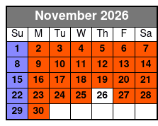 Nashville City Double Decker Bus Tour November Schedule