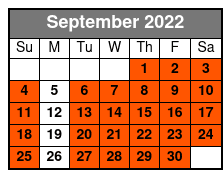 Nashville Booze Tour September Schedule