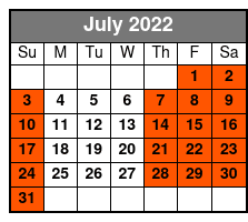 Nashville, TN Carriage Rides July Schedule