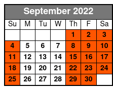 Nashville, TN Carriage Rides September Schedule