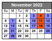 Taste of The Gulch November Schedule