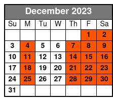 The Gulch/Union Station December Schedule