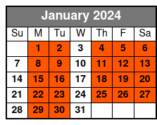 The Gulch/Union Station January Schedule