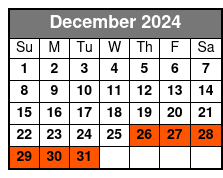 Secrets of Williamsburg By Junket December Schedule