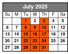 Private Full Day Tour & Ticket July Schedule